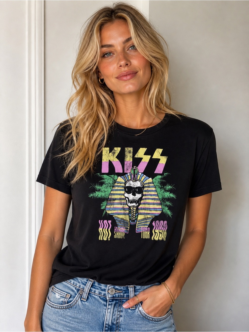 Vintage KISS Hot In The Shade 1990 Tour Band Tee